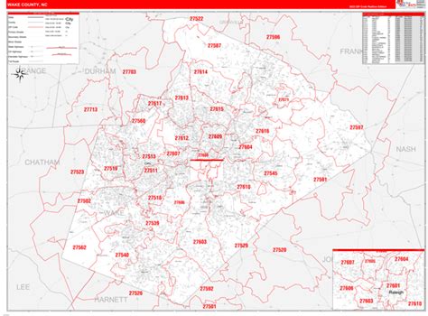 Zip Code Map Wake County Nc | Map Of West