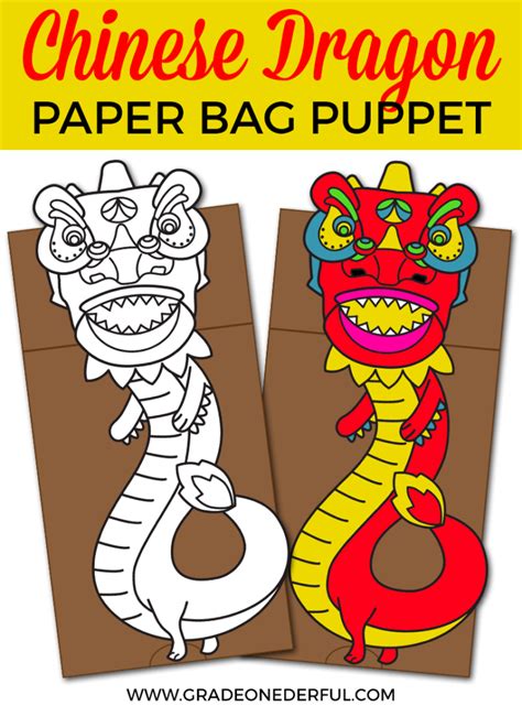 Beautiful Chinese Dragon Paper Bag Puppet » Grade Onederful