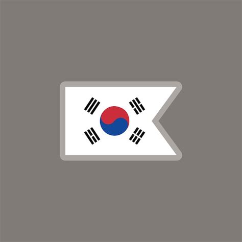 Premium Vector | Illustration of south korea flag template