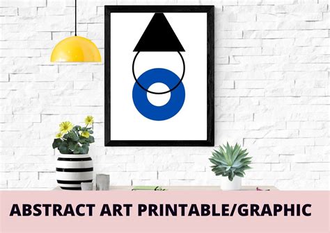 Black Blue Shapes Abstract Art Poster Graphic by Articolory · Creative Fabrica