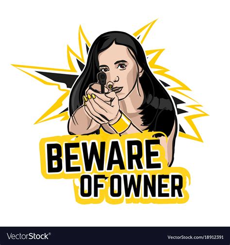 Beware of owner sign-02 Royalty Free Vector Image