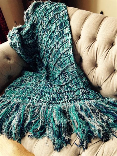 Teal Decor Afghan Teal Blue Furniture Throw Blanket With Navy - Etsy | Teal decor, Blue ...