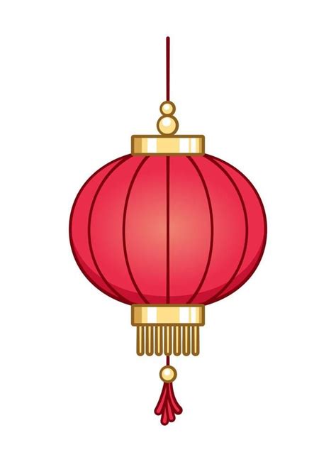 Chinese festival hanging lantern cartoon vector illustration ...