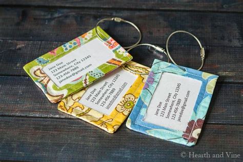 DIY Luggage Tags Made From Your Favorite Fabrics