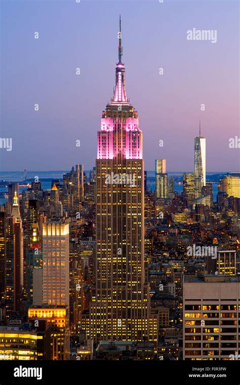 New York City, Empire State Building at Dusk Stock Photo - Alamy