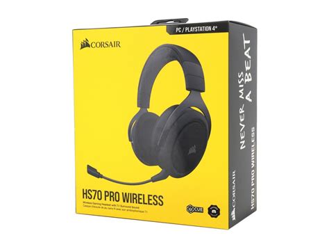 Corsair HS70 PRO WIRELESS Circumaural Gaming Headset - Newegg.com