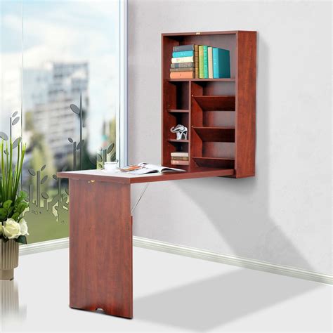 HomCom Fold Out Convertible Wall Mount Desk - Walmart.com