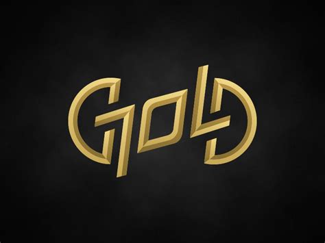 "Gold" ambigram logo | Gold logo design, Ambigram, Geometric logo design