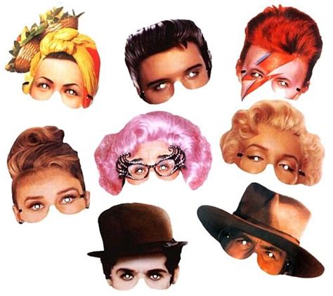 Famous Faces Masks - Assorted - Pack of 6 | Famous faces, Unique ...