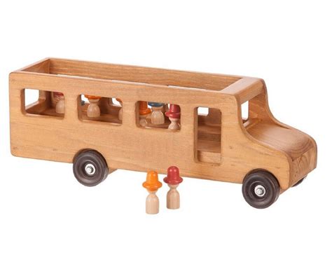 BIG BUS With Little School People Large Handmade Wood Toy USA - Etsy