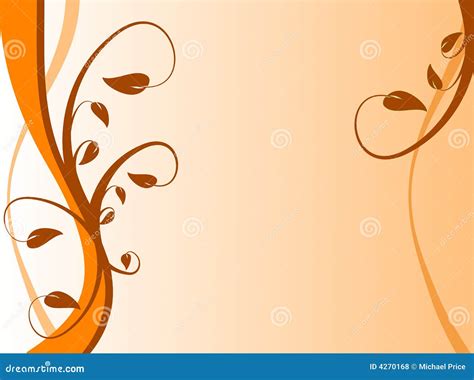 Orange Floral Background stock vector. Illustration of floral - 4270168