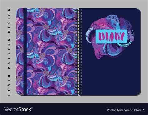 Notebook and diary cover design for print Vector Image