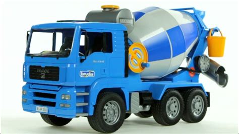 MAN Cement Mixer Truck (Bruder 02744) | ブルーダー MANセメントミキサー | Muffin Songs' Toy Review - YouTube