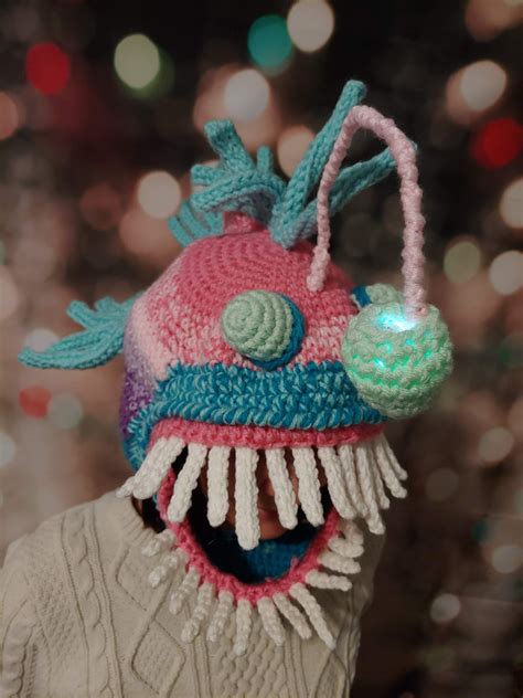 Crochet Angler fish hat : r/crochet