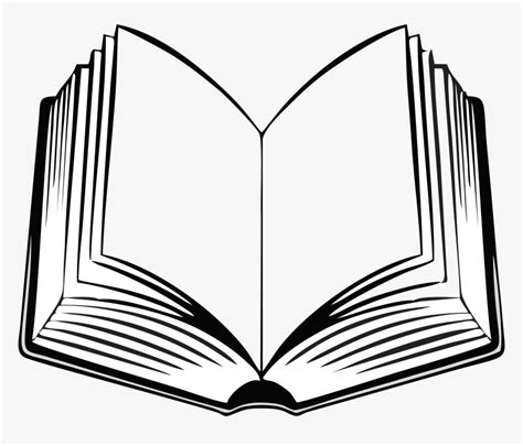 Open Book Clip Art Black And White