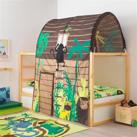 KURA Bed tent with curtain - brown - IKEA