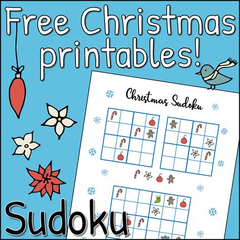 Christmas Sudoku Logical Reasoning Activity For Kids - Sudoku Printable