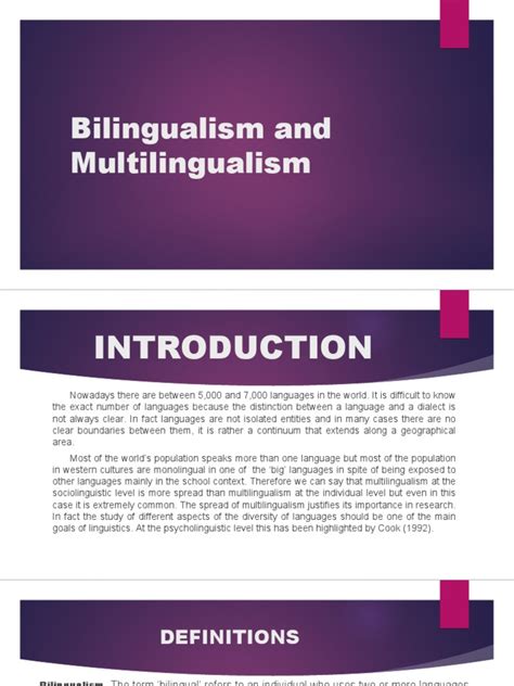 Bilingualism and Multilingualism | PDF | Multilingualism | Cognition