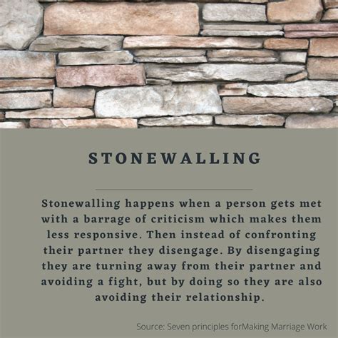 Stonewalling | Stonewall, Criticism quotes, Psychology says