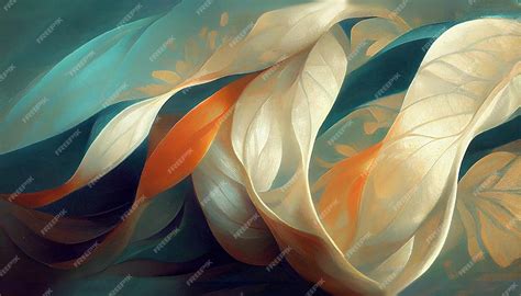 Premium Photo | Art nouveau floral inspired abstract background