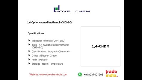 14 Cyclohexanedimethanol | NOVEL CHEM - YouTube