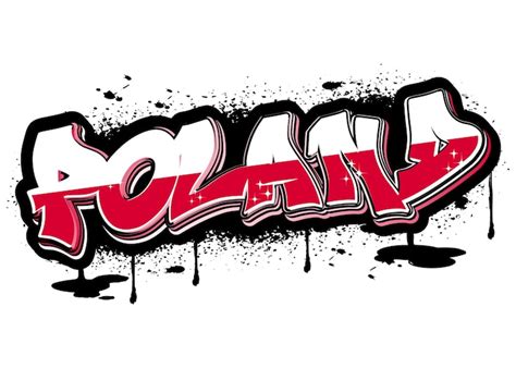 Premium Vector | Poland graffiti lettering typography art illustration