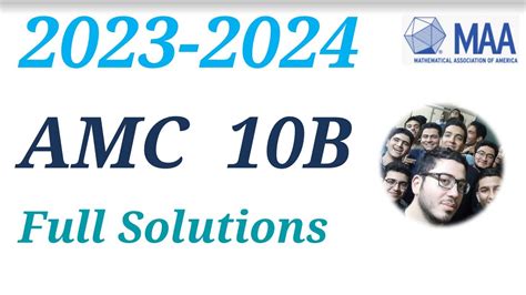 AMC 10B 2023 2024 Full Solutions Problems American Mathematics Competitions A Olympiad Tutor ...