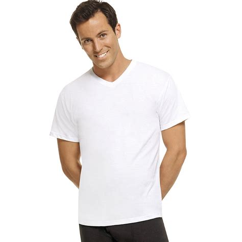 Big Men's 3 Pack Comfortblend White V-Neck T-Shirt - Walmart.com