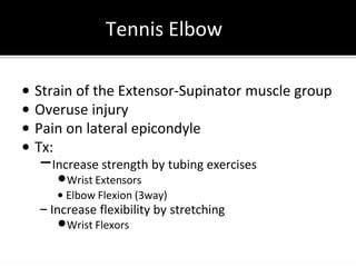 Elbow injuries- Physiotherapy assessment | PPT