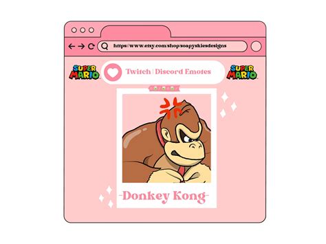 Donkey Kong Emote Discord Twitch - Etsy