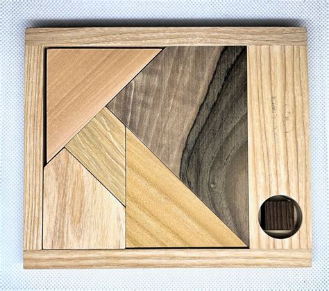 Black Square Puzzle, Wooden Square Puzzle, Tangram Puzzle, Wood Toy, Wooden Puzzle for Kids ...