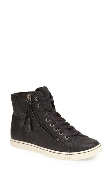 Ugg 'blaney' Tasseled High Top Sneaker in Black (BLACK/ BLACK) | Lyst