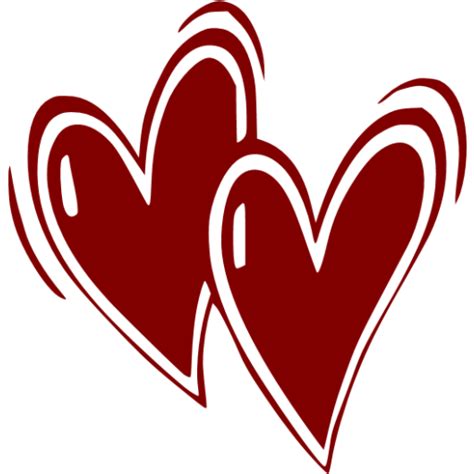 Maroon heart 20 icon - Free maroon heart icons