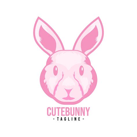 cute bunny logo design 12119803 Vector Art at Vecteezy