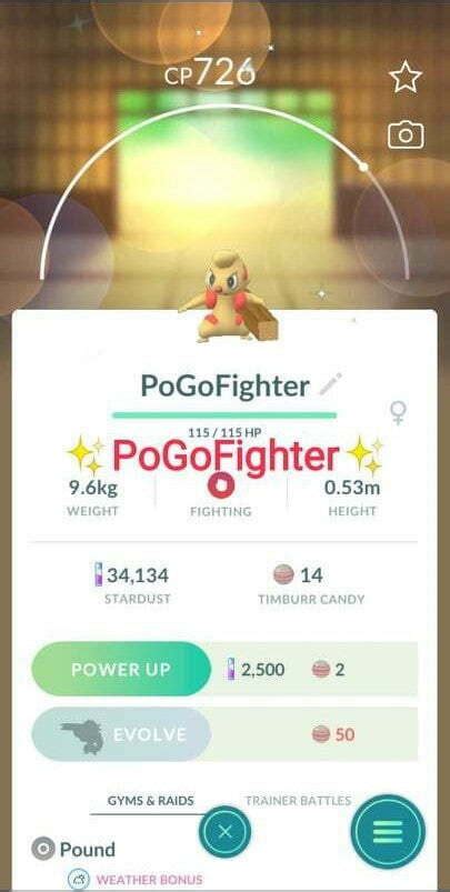 Pokémon GO Shiny Timburr - Mini Account (Read Describe) - PoGoFighter