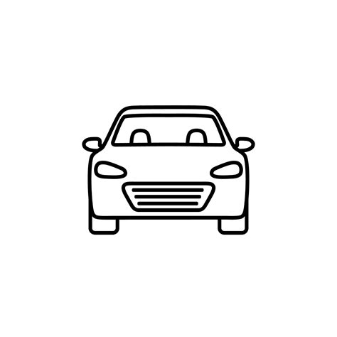 Car front line icon. Outline symbol. Car sign in linear style 11913920 Vector Art at Vecteezy