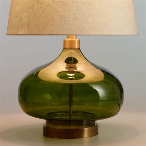 Green Glass Teardrop Halsey Table Lamp Base by World Market in 2020 | Table lamp base, Lamp ...