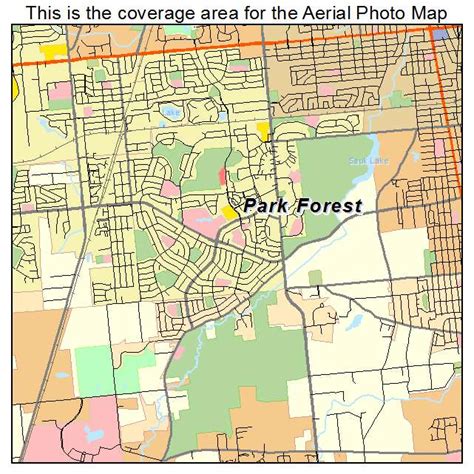 Aerial Photography Map of Park Forest, IL Illinois