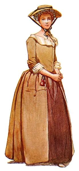 Everyday Women's Fashion from Colonial Massachusetts (Illustration ...