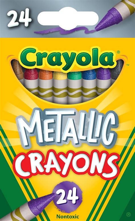 Crayola Metallic Crayons, Assorted Colors, 24 Pieces, Child - Walmart ...