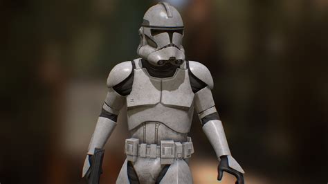 Phase II Clone Trooper + DC-15s Blaster (Rigged) - Download Free 3D model by Greg McKechnie ...