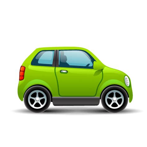 a small green car on a white background