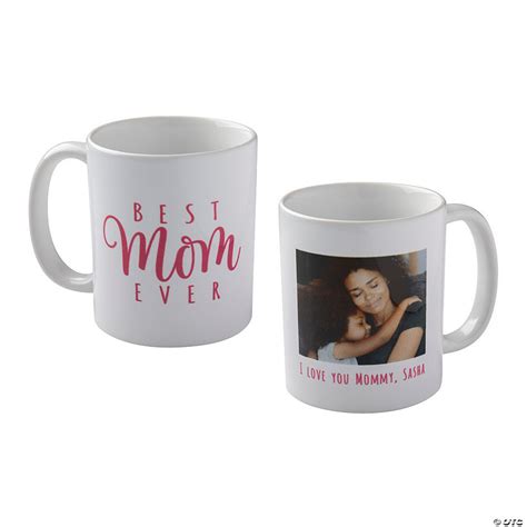 Personalized Best Mom Ever Photo Ceramic Coffee Mug | Oriental Trading