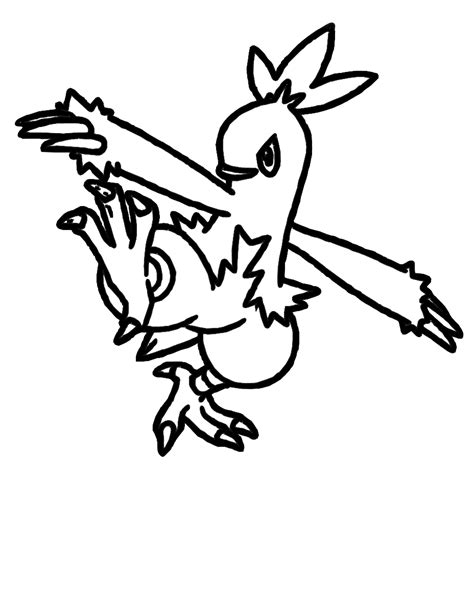 Desenho de Combusken para colorir - Tudodesenhos