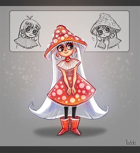 Mushroom Girl (Character design), Sevil Burgan | Character design, Character design inspiration ...