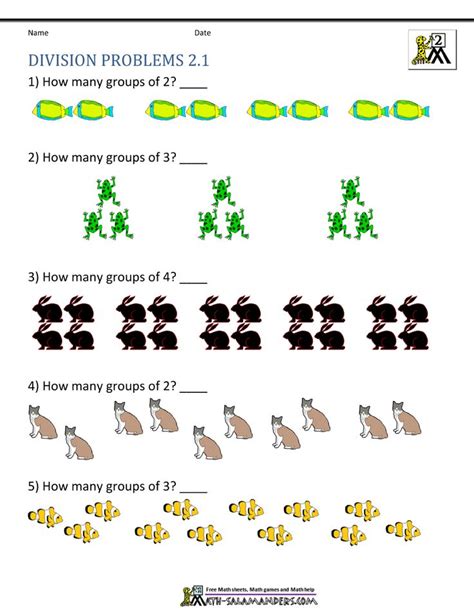 2. osztályú megosztási problémák 2 1 | Division worksheets, 2nd grade worksheets, Math division