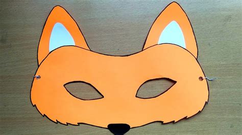 Mask making/how to make a mask/fox mask making/easy mask making/mask ...