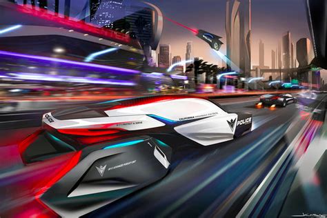 Auto designers imagine the self-driving cars and drones of future police work - The Verge