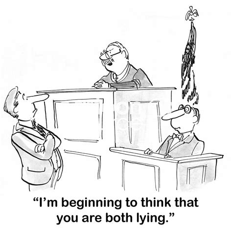 Lying court - Cartoon Resource