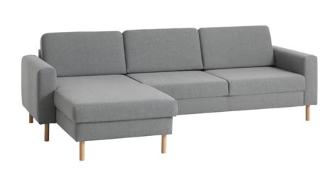 Sofá SVALBARD chaise-longue cinzento claro | JYSK